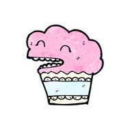 cartoon cupcake N227