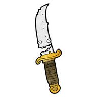 cartoon grinning knife