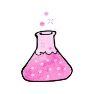 cartoon pink potion