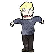 Cartoon Man Shrugging Shoulders N112