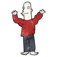 cartoon excited man N164