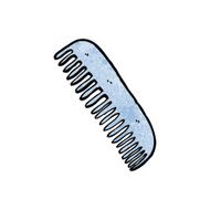 cartoon hair comb