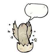 cartoon bird singing N26