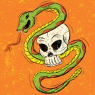 Snake and skull N2