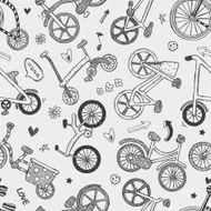 seamless bike pattern