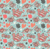 Floral ornate pattern with many cute details