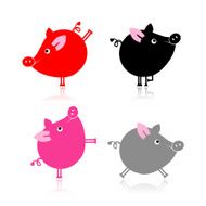Cute piggy for your design N2