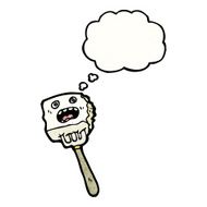 tofu on fork cartoon character N2