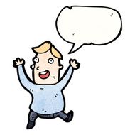 cartoon excited man N166