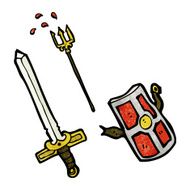 cartoon medieval weapons N3