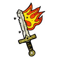 flaming sword cartoon N5