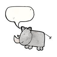 child&#039;s drawing of a rhinoceros N3