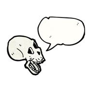 spooky talking skull cartoon N2