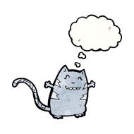 funny cartoon cat with thought bubble N16