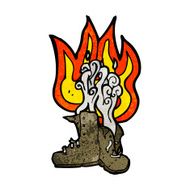 cartoon burning boots N2