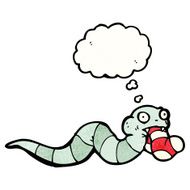 cartoon snake with sock in mouth N2