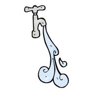 cartoon running faucet N3