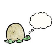 cartoon tortoise with thought bubble N15