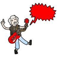 cartoon electric guitar player N8