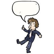 cartoon talking office man N9