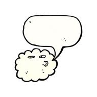 cartoon cloud with speech bubble N72