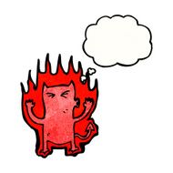 flaming little devil cartoon N10