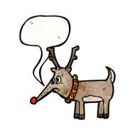cartoon red nosed reindeer N28