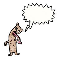 crazy cartoon bear N14