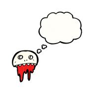 spooky skull symbol cartoon N18