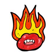 cartoon flaming hot lips N2