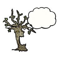 cartoon spooky tree N13