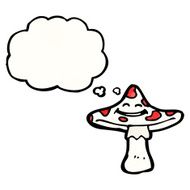 happy cartoon mushroom N7