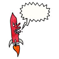 Cartoon Rocket N74