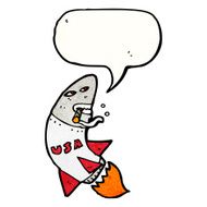 Cartoon Rocket N76