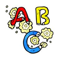 cartoon ABC letters N30