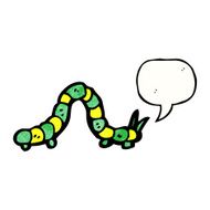 cartoon crawling caterpillar N6