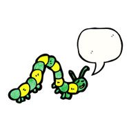 cartoon crawling caterpillar N7