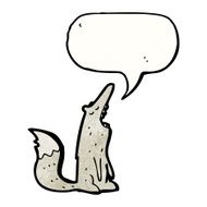 howling wolf cartoon N3