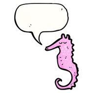 sea horse with speech bubble N5