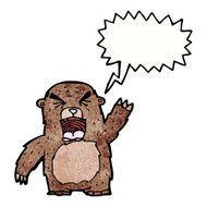 cartoon angry bear N4