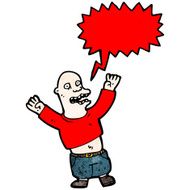 cartoon shouting man N69