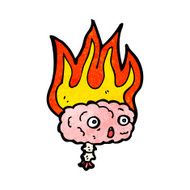 flaming brain cartoon N3