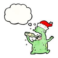 cartoon frog drinking beer N3