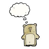 teddy bear with thought bubble cartoon