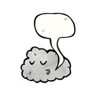 cartoon cloud with speech bubble N73