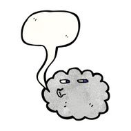 cartoon cloud with speech bubble N74