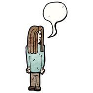 cartoon hippie man with speech bubble N15