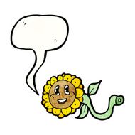 happy cartoon sunflower N5