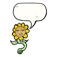 happy cartoon sunflower N6