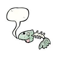 old fish bones cartoon N9